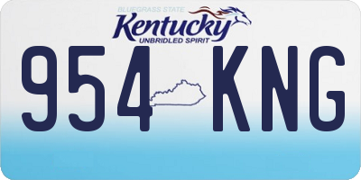 KY license plate 954KNG