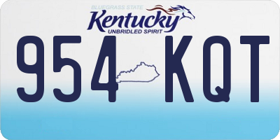 KY license plate 954KQT