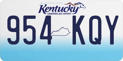 KY license plate 954KQY