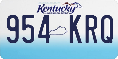 KY license plate 954KRQ