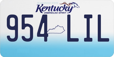 KY license plate 954LIL