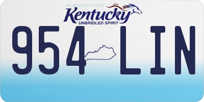 KY license plate 954LIN