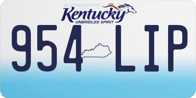 KY license plate 954LIP