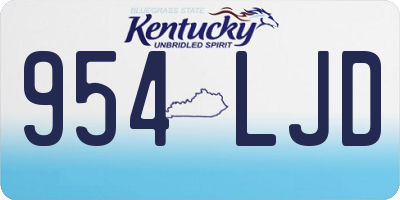 KY license plate 954LJD