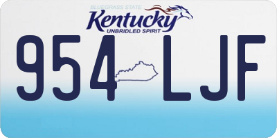 KY license plate 954LJF