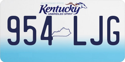 KY license plate 954LJG