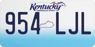 KY license plate 954LJL