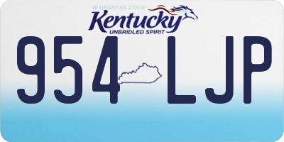KY license plate 954LJP