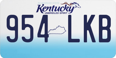 KY license plate 954LKB