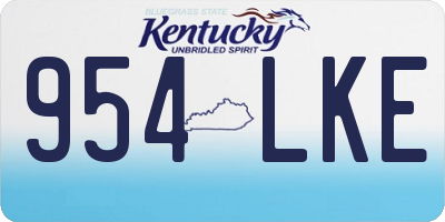 KY license plate 954LKE