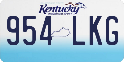 KY license plate 954LKG