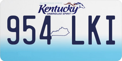 KY license plate 954LKI