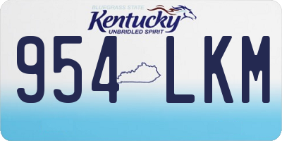 KY license plate 954LKM