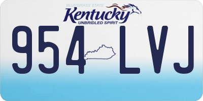 KY license plate 954LVJ