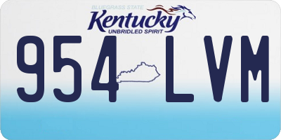 KY license plate 954LVM