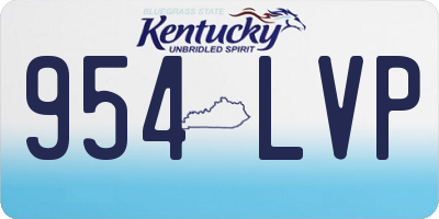 KY license plate 954LVP