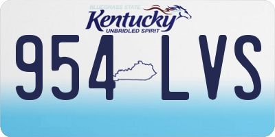 KY license plate 954LVS