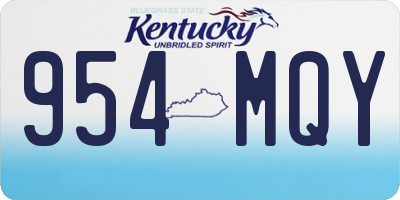 KY license plate 954MQY