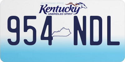 KY license plate 954NDL