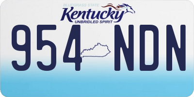 KY license plate 954NDN