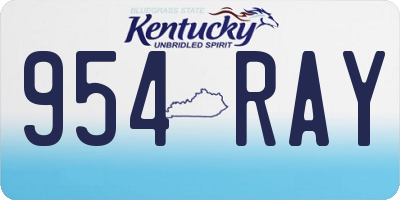 KY license plate 954RAY