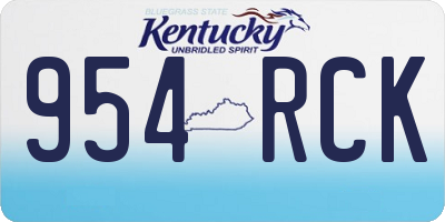 KY license plate 954RCK