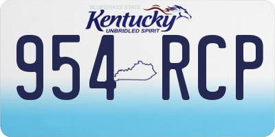 KY license plate 954RCP