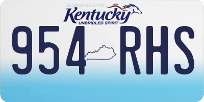 KY license plate 954RHS