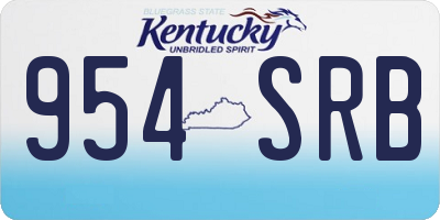 KY license plate 954SRB