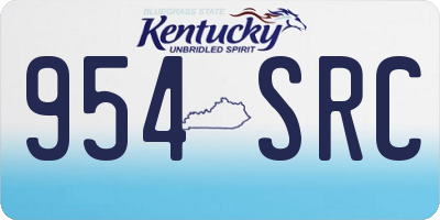 KY license plate 954SRC