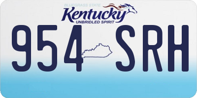 KY license plate 954SRH