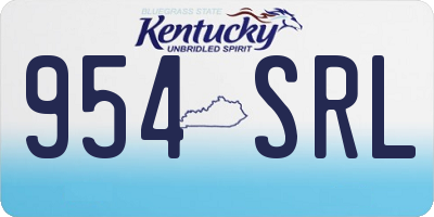 KY license plate 954SRL
