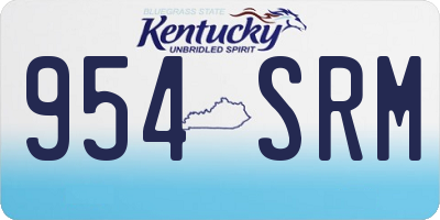KY license plate 954SRM