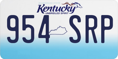 KY license plate 954SRP