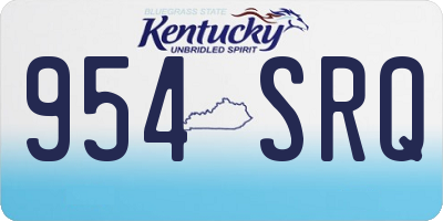 KY license plate 954SRQ