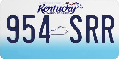 KY license plate 954SRR