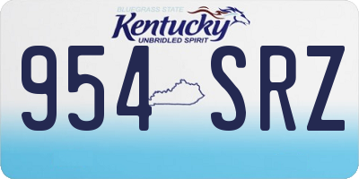 KY license plate 954SRZ