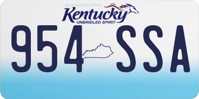 KY license plate 954SSA