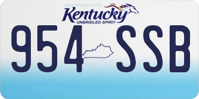 KY license plate 954SSB