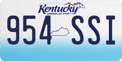 KY license plate 954SSI