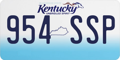 KY license plate 954SSP