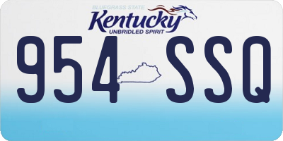 KY license plate 954SSQ