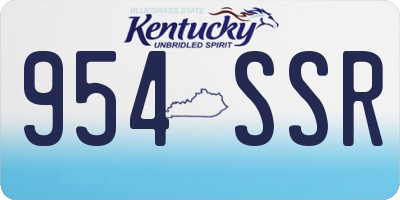 KY license plate 954SSR