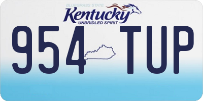 KY license plate 954TUP
