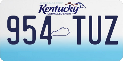 KY license plate 954TUZ