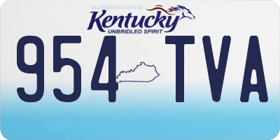 KY license plate 954TVA
