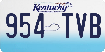 KY license plate 954TVB