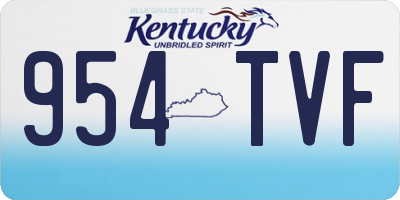 KY license plate 954TVF