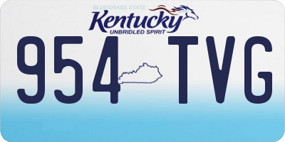 KY license plate 954TVG