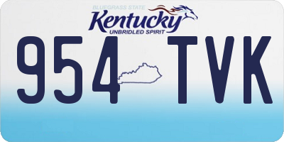 KY license plate 954TVK
